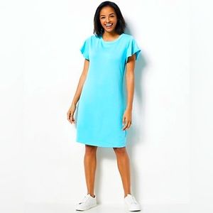 Candace Cameron Bure, Flutter-Sleeve T-Shirt Dress